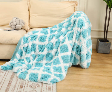 Warm & Fluffy Throw Blanket with Faux Fur